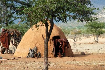 The camp arranged for a visit to a Himba village near Epupa Falls