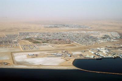 Walvis Bay, the strategic port which was held by South Africa until 1994, 4 years after Namibian independence