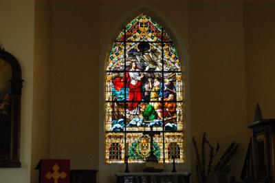 Window in the Felsenkirche donanted by Kaiser Wilhelm II, Luderitz, Namibia