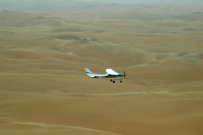 V5-JOG flying over the Namib Desert