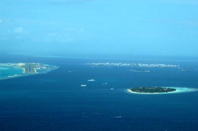 Approaching Male International Airport, Male, Maldives