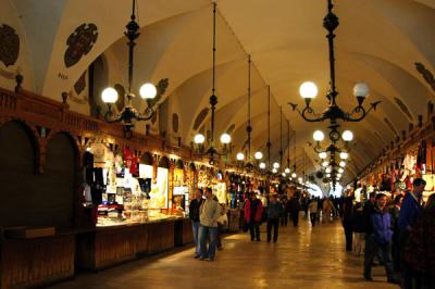 Inside the Cloth Hall, Krakow