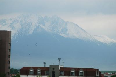 The High Tatras are somewhat visible today...maybe Ill get lucky