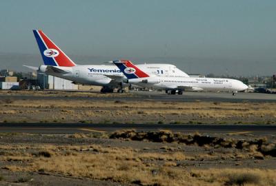 Yemenia 747SP and 727 at Sanaa (OYSN/SAH)
