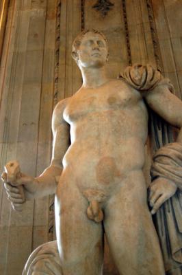 Heroic statue of a Roman general with the head of Augustus, 1st C> AD