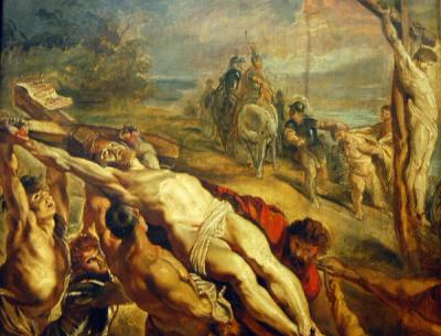 The Erection of the Cross, 1609-10, Peter Paul Rubens