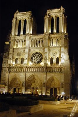 Notre Dame at night