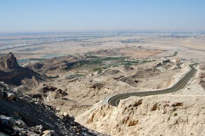 View during the ascent of Jebel Hafeet