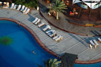 Pool at Le Meridien Al Aqah Beach Resort