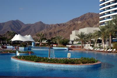 Pool at Le Meridien Al Aqah Beach Resort