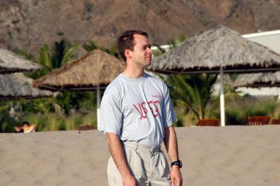 Roy on the beach at Al Aqah