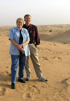 Me and mom in the desert