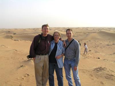 Me, Mom and Roy in the desert