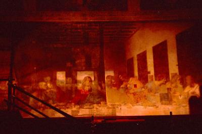 Da Vincis Last Supper undergoing restoration in 1989, Santa Maria delle Grazie