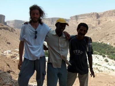from Right Christian Bota Solomon on the middle. and driver Damari, at Way to Al-Mukalla
