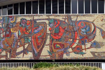 Mosaic on the extension of the Public Library of Queensland, Elizabeth & William St., 1959