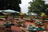 Patio dining at the Victoria Falls Hotel