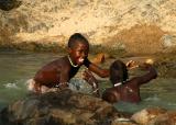 Himba boys playing at Epupa Falls