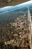 Crossing the Caprivi Highway on approach to Katimas Mpacha Airport
