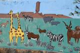 Noahs ark-ish mural in Outjo