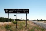 Naua Naua lodge is 15km off the main road to Etosha