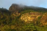 Cliffs rising above the airport on Mah Island, Seychelles