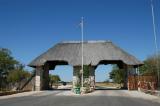 Southern entrance to Etosha National Park on the road from Outjo
