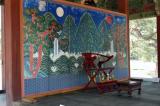 Throne and painting in the Haminjeong Pavilion