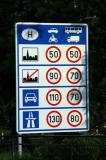 Hungarian speed limit sign