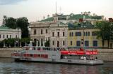 River boat Aurora on the Moskva River by the British Embassy