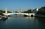 View from the Pont de Sully of Pont de la Tournelle towards Notre Dame