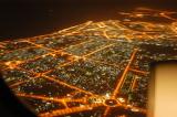 Flying over Sharjah at night