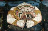 Hanuman places Phra Rams pavilion in his mouth (53)