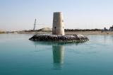 Al Maqtaa Fort, a watch tower in the channel between the mainland and Abu Dhabi island