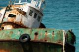 Shipwreck, just after the UAE/Oman border post, Musandam Peninsula