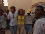 Solomon on the left Maria . Christian Saif near Wadi Doan  Hadrami wedding dance