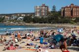 Crowded holiday (Aussie Labour Day) Manly Beach