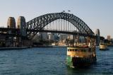 Sydney Ferry Lady Herron arriving at Circular Quay with the Sydney Harbour Bridge