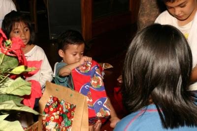 And the first gift goes to Miggy!