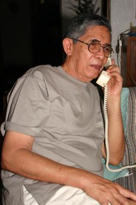 Dad talking to ate