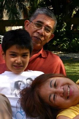 Enzo, Dad and a horizontal Mom