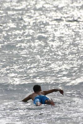 Paddling out into the sunset