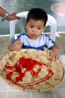 Painting the family crest