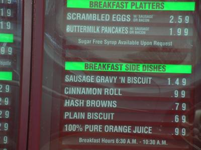 The real deal - no one will doubt this now! They do serve breakfast at Wendys But only in KY - LOL