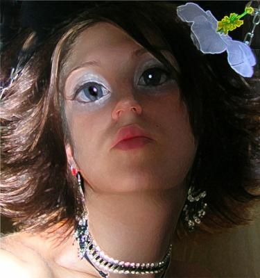 Flower Girl - An altered digital photo of the same daughter.