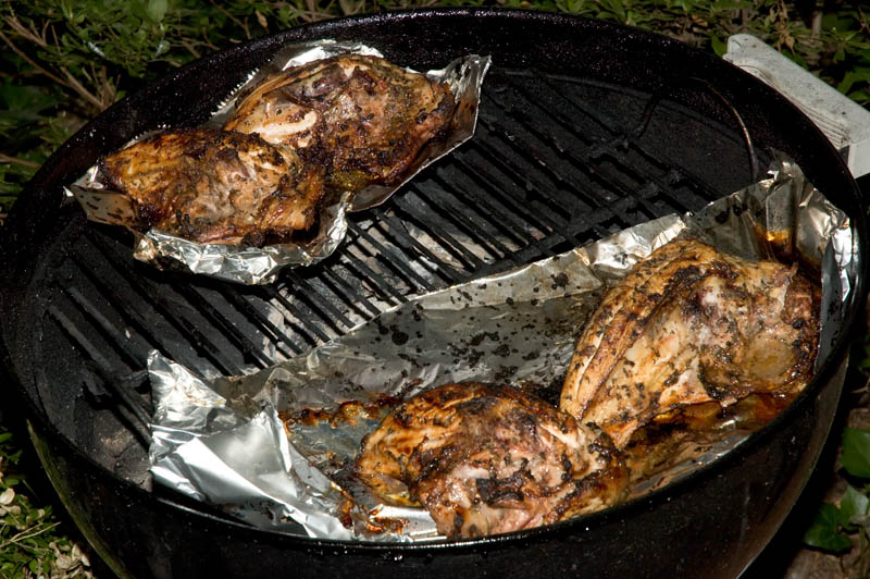 grilled split chicken breasts