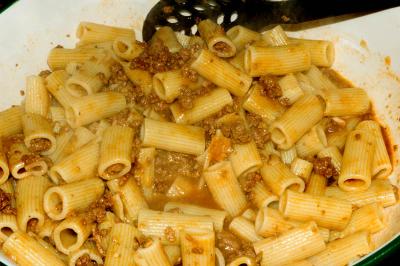 homemade beef ragu and rigatoni pasta 05 July 05