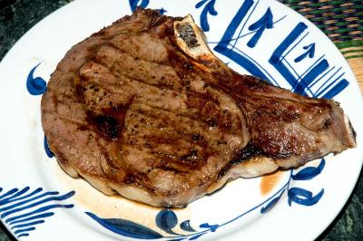 ribeye steak on a plate