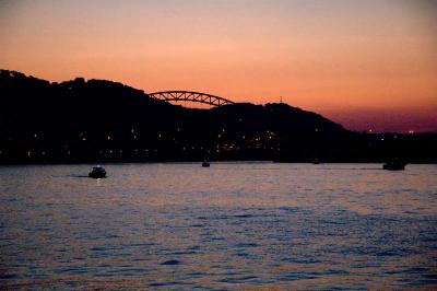 three rivers at dusk