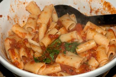 rigatoni pasta with tomato sauce 05 August 05